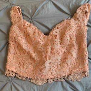 Off the shoulder lace top
